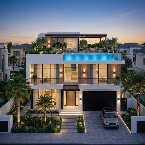 Luxury Three-Story Villa with Infinity Pool