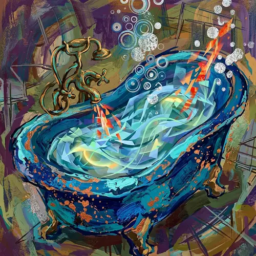 Abstract Art of a Bathtub | A Unique Visual Experience