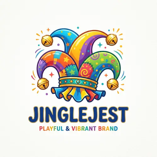 Colorful & Playful Jester Hat Logo | Brand Identity