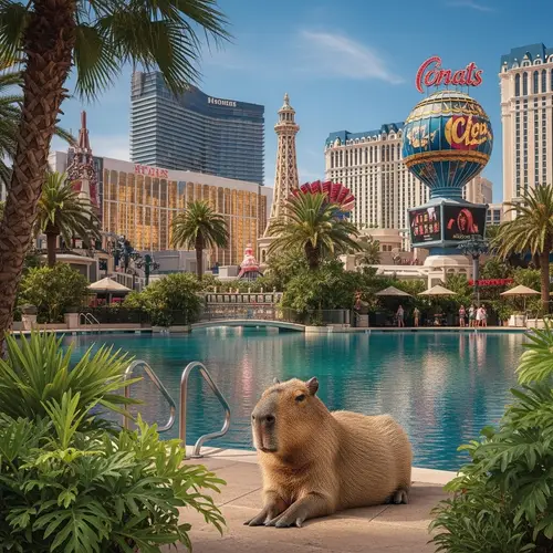 Capybara Paradise: Relaxation in Las Vegas