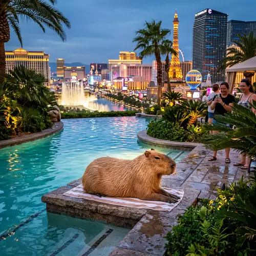 Capybara Paradise: Relaxation in Las Vegas