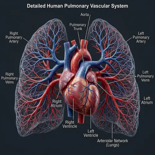 Human Lung Blood Vessels: Hyper-Realistic Anatomy