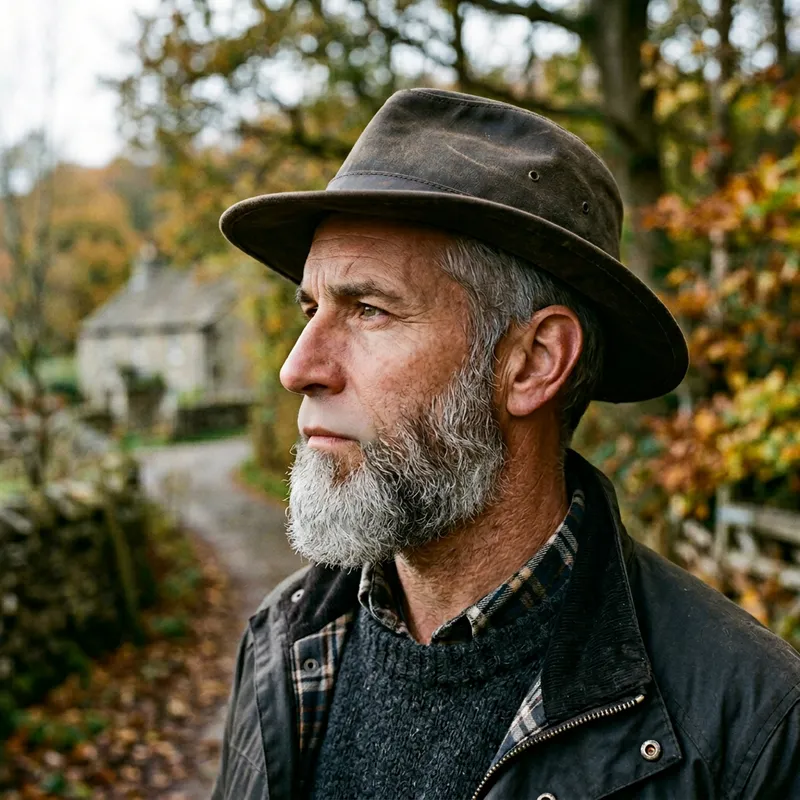 Profile of a 45-Year-Old Man with Gray Hair