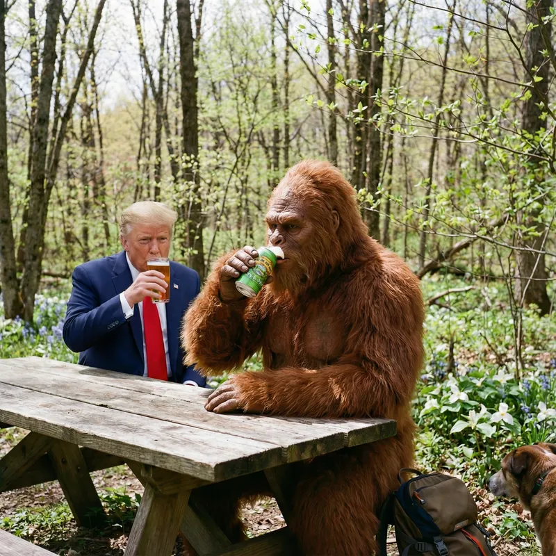 Trump and Bigfoot: A Legendary Beer Moment