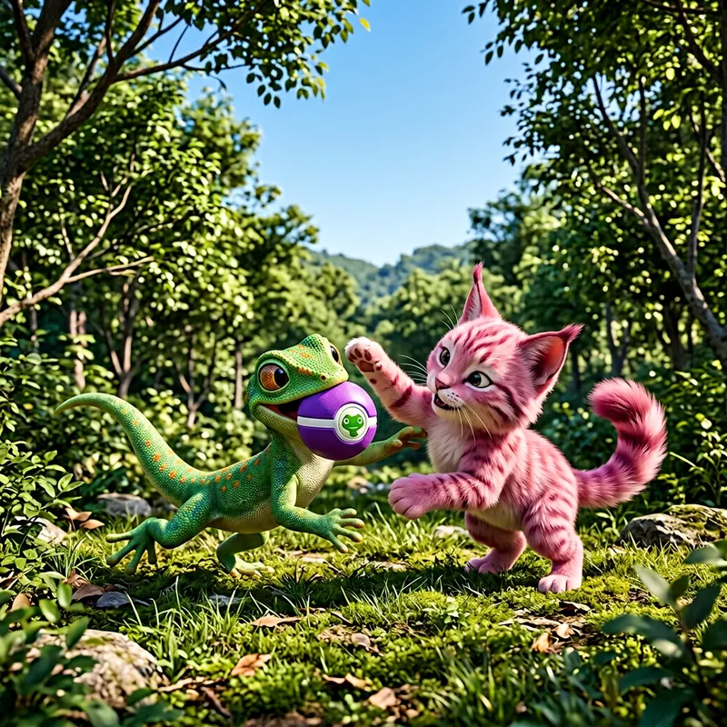 Playful Treecko and Skitty Play Fight | Master Ball Toy