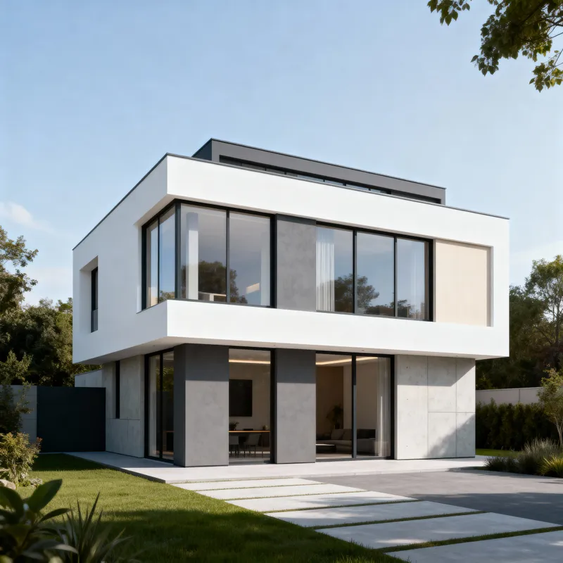 Modern 14x16m House Facade Design