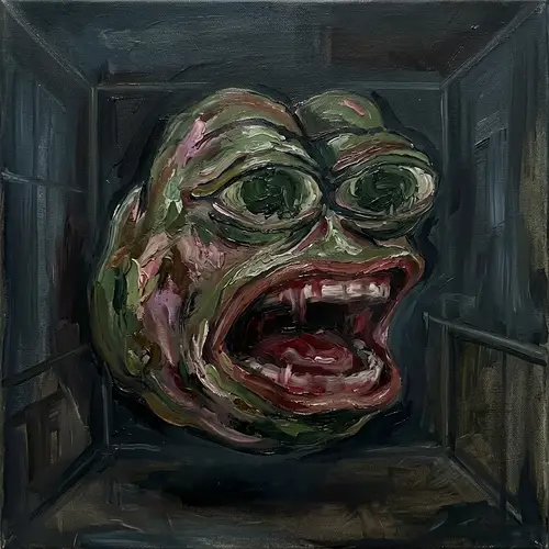 Nightmarish Pepe the Frog Art Inspired by Bacon
