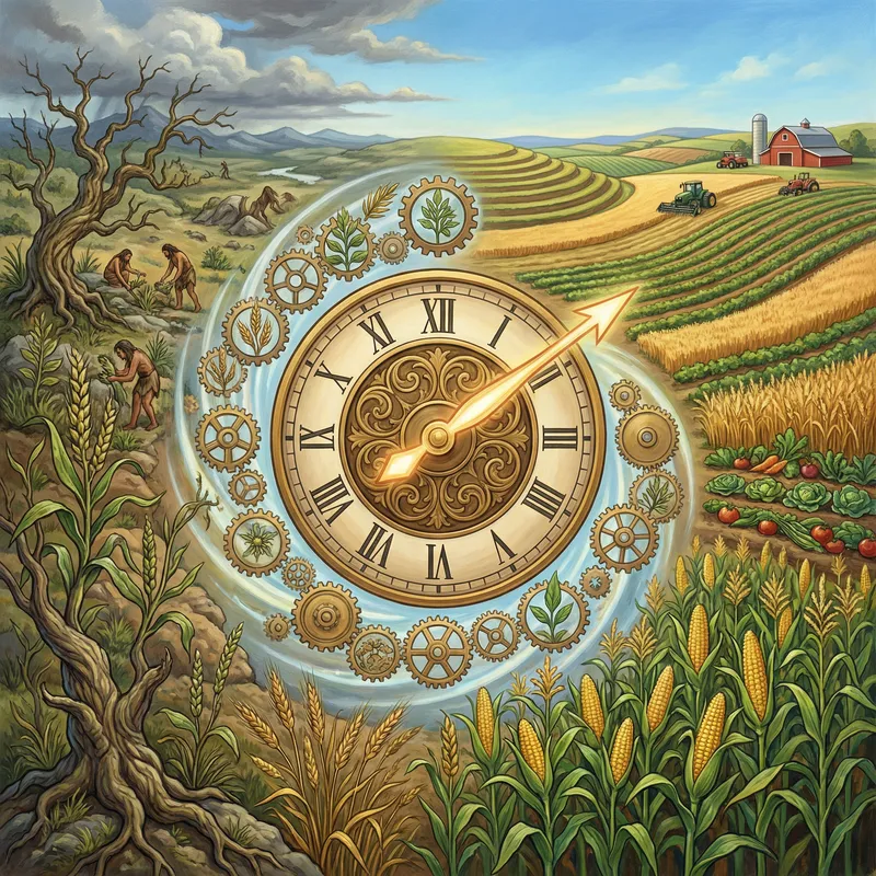 Evolution of Domesticated Crops: A Visual Journey Through Agricultural Development