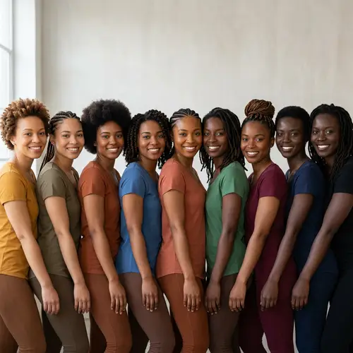 Diverse Skin Tones of Black African Women