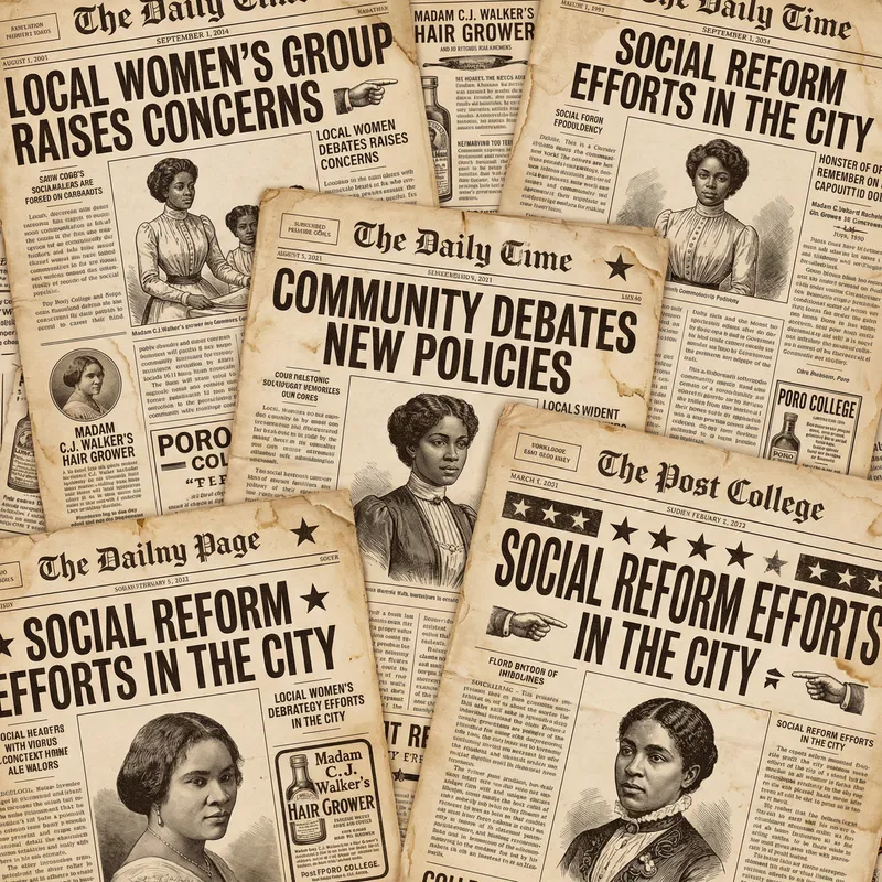 Vintage Newspaper Collage Background Design