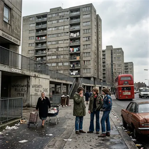 Gritty 1970s South London Estate Scene