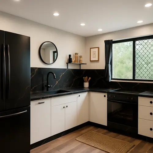 Stylish Modern Black Kitchen Design