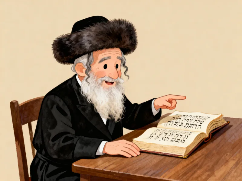 Hasidic Elderly Man Learning Torah Art