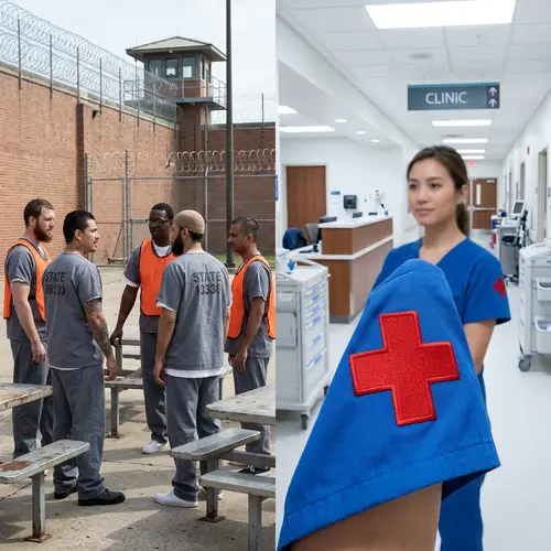 Diverse Incarcerated Population Photo: Caucasian, Hispanic, Black, Middle-Eastern, South Asian