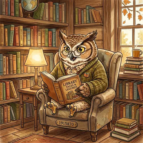 Reading-Themed Animal Mascot
