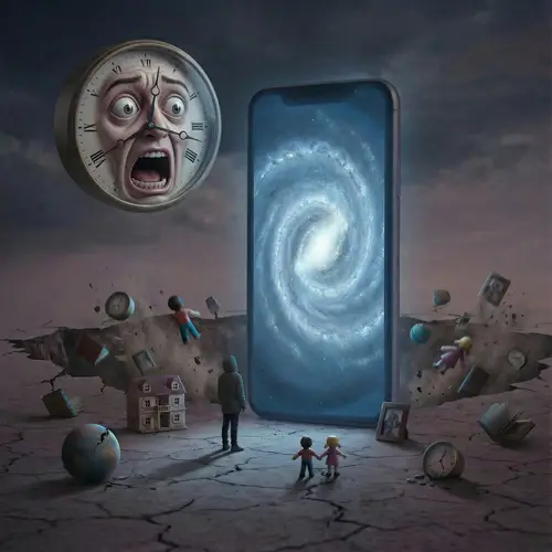 Surreal Time: The Face of Panic and Loss