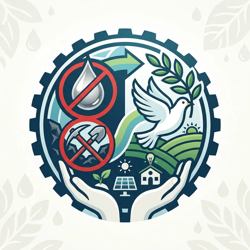 Illegal Mercury Mining Solution Pictogram Illegal Mercury Mining Solution Pictogram