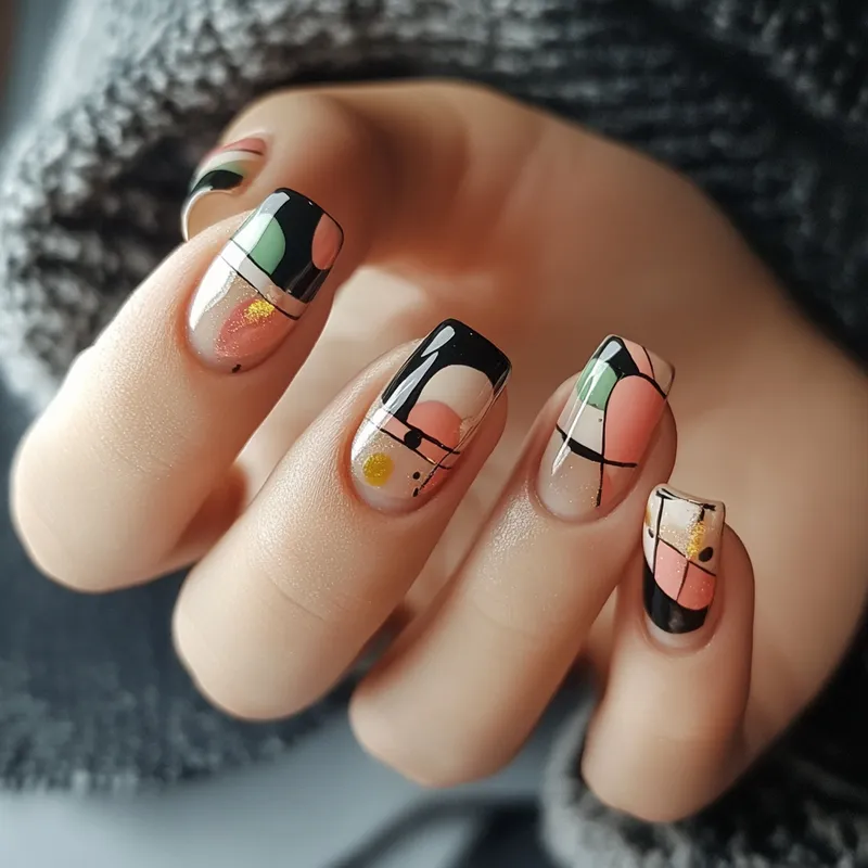 Trendy Short Square Nail Designs with Patterns Trendy Short Square Nail Designs with Patterns
