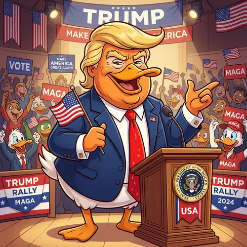 Donald Trump Duck Cartoon Character