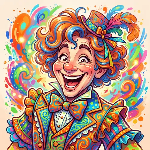Vibrant Whimsical Caricature Art