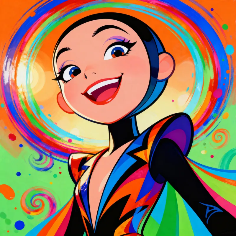 Vibrant Whimsical Caricature Art