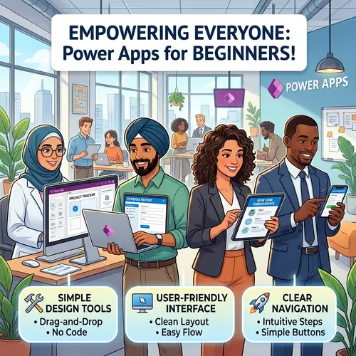 Easy-to-Use Power Apps for Beginners | Diverse User Professionals