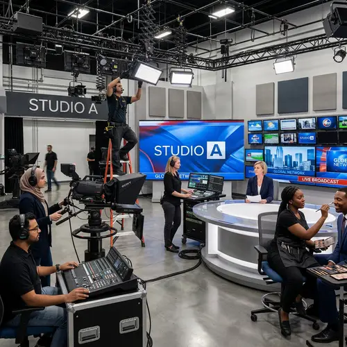 Modern TV Studio with State-of-the-Art Equipment