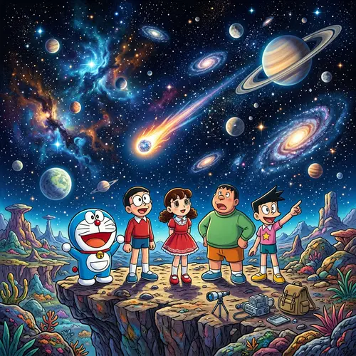 Doraemon and Friends Explore the Universe