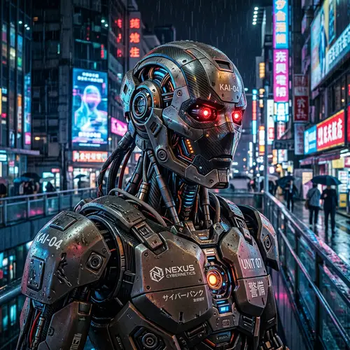 Cyberpunk Android Head & Torso - Photorealistic Art