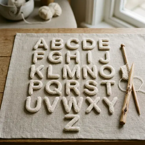 Modern Alphabet Knitting | Minimalist Design