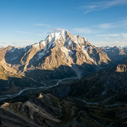 Majestic Snow-Capped Mountain | Tranquil Nature's Grandeur