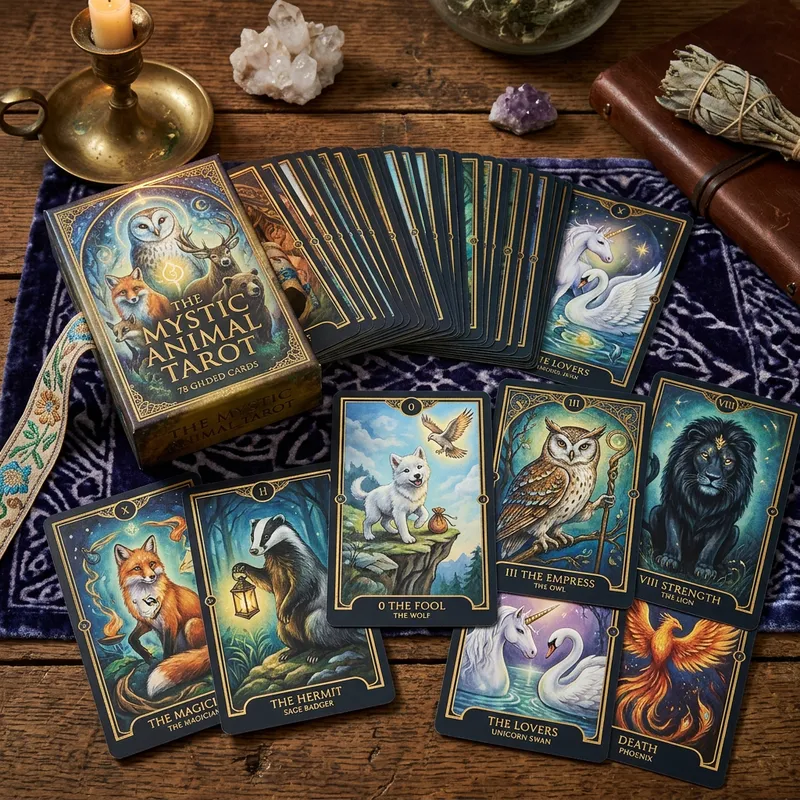 Mystic Animals Tarot Card Deck | Unique Designs