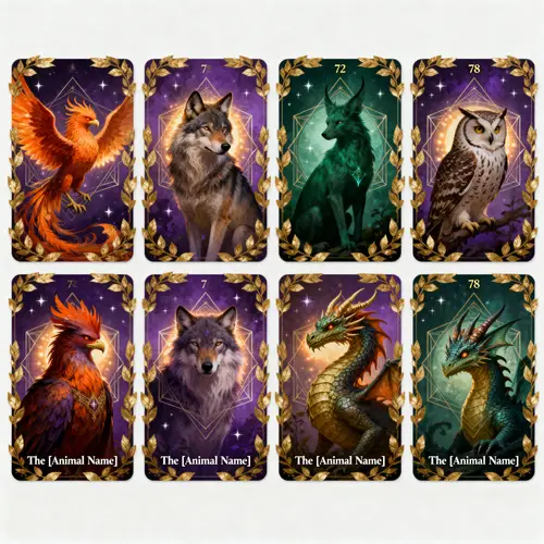Mystic Animals Tarot Card Deck | Unique Designs