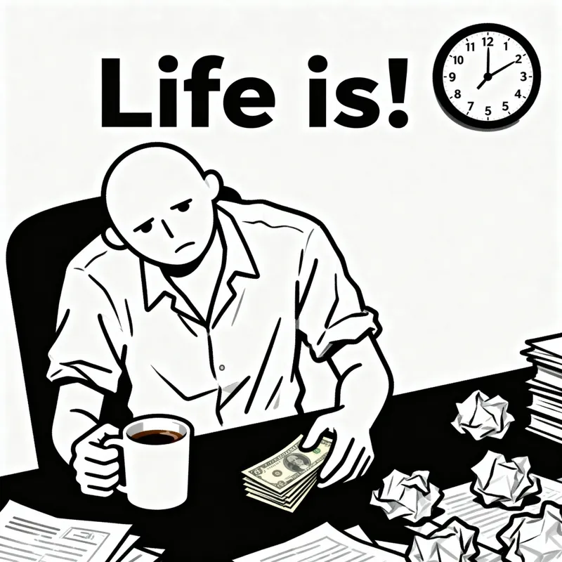 Sarcastic Line Art: Life Is!