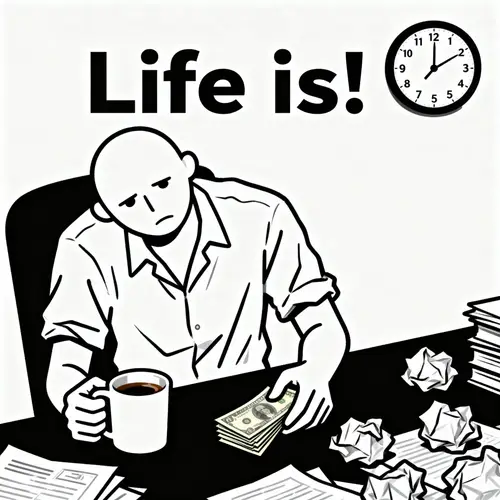 Sarcastic Line Art: Life Is!