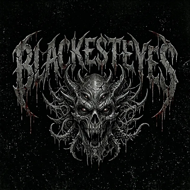 BLACKESTEYES Death Metal Band Logo Design