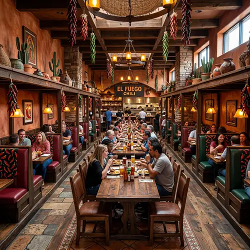 Chili Peppers-Themed Restaurant Interior Design