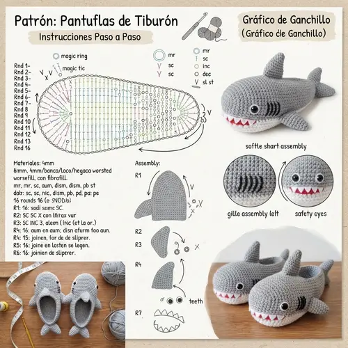 Step-by-Step Crochet Patterns Diagram & Instructions