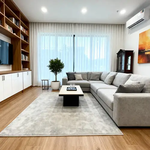 Modern Cozy Living Room with Neutral Tones