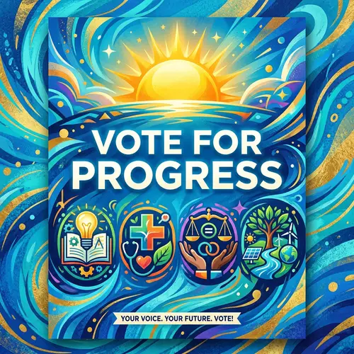Vote for Progress - Election Campaign Poster