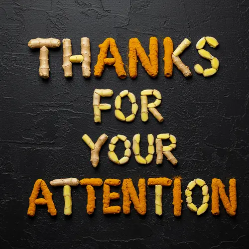 Thanks For Your Attention with Spices