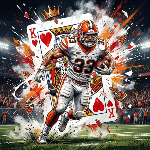 Explosive American Football Player Illustration | King of Hearts