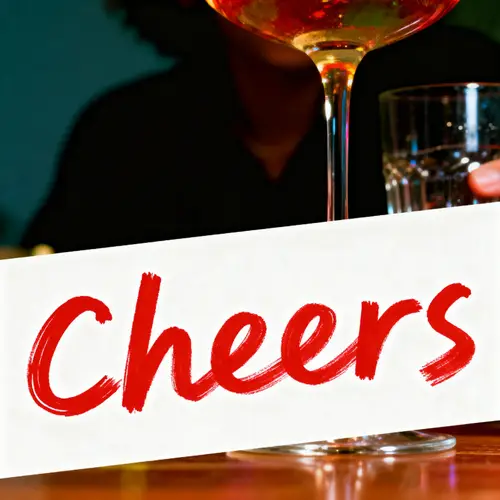 90s Style Handwritten Cheers Art