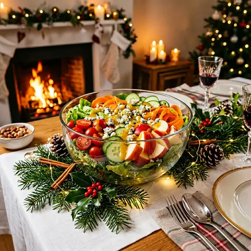 Festive Christmas Salad with Cherry Tomatoes & Blue Cheese