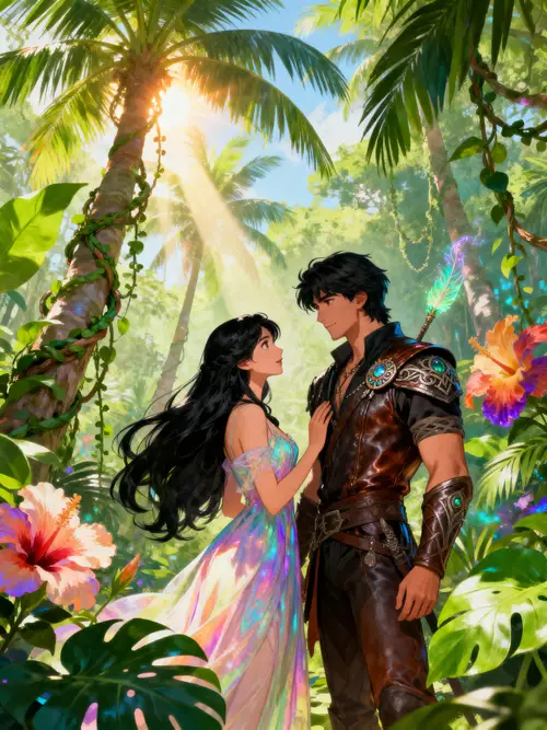 Fantasy Lovers in a Tropical Forest