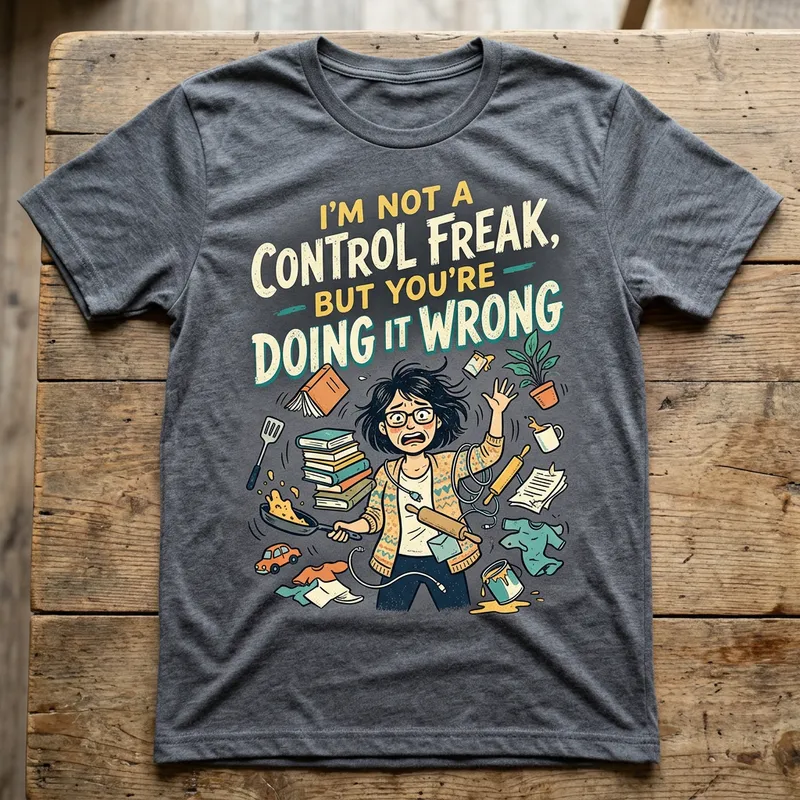 Bold and Quirky T-Shirt Design with Humorous Quote