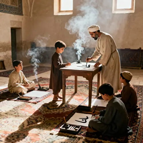 Calligraphy Lessons at Al Bidya Mosque