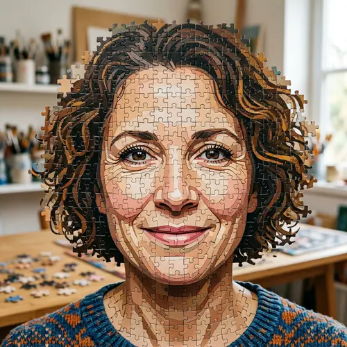 Puzzle Piece Face Art