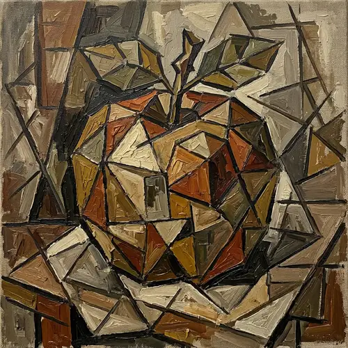 Cubist Apple Art: A Modern Take on Tradition