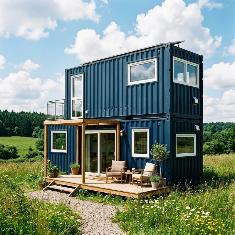 Stunning Container House Design in Serene Green Setting